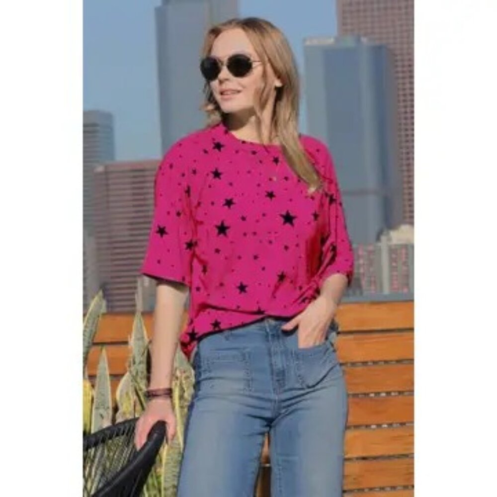 Zenana Raglan Sleeve Star Shirt